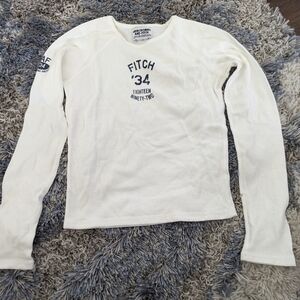Abercrombie & Fitch White Long Sleeve Top
